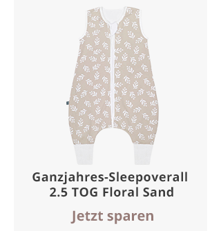 emma & noah - Ganzjahres-Sleepoverall 1.0 TOG Floral Sand