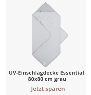 emma & noah - UV-Einschlagdecke Essential 80x80 cm grau