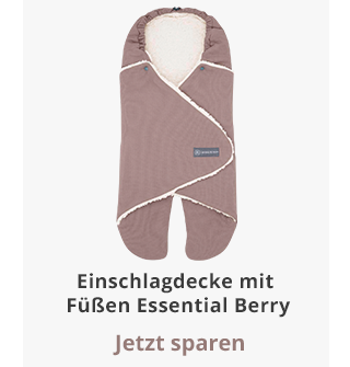 emma & noah - Einschlagdecke mit Füßen Essential Berry