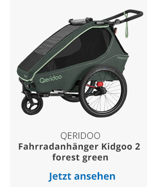 Qeridoo - Fahrradanhänger Kidgoo 2 forest green