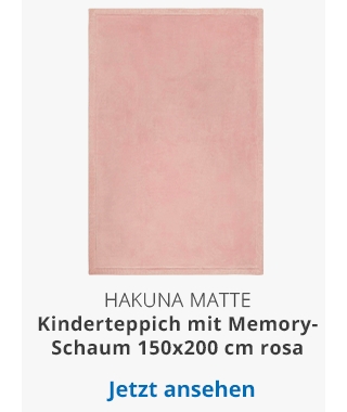 Hakuna - Matte  Kinderteppich mit Memory-Schaum 150x200 cm rosa