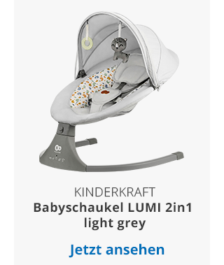 Kinderkraft  - Babyschaukel LUMI 2in1 light grey