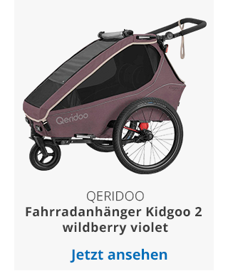 Qeridoo - Fahrradanhänger Kidgoo 2 wildberry violet