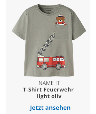 NAME IT - T-Shirt Feuerwehr light oliv