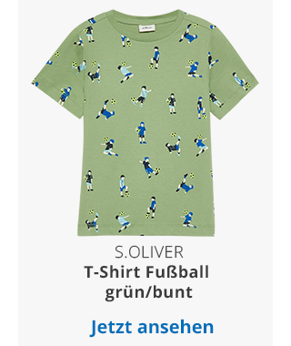 s.Oliver  T-Shirt Fußball grün/bunt