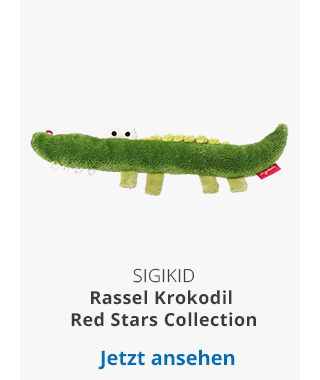Sigikid - Rassel Krokodil Red Stars Collection
