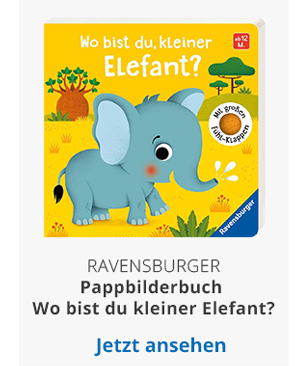 Ravensburger - Pappbilderbuch Wo bist du kleiner Elefant?