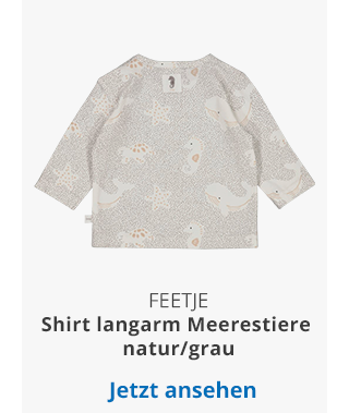 Feetje - Shirt langarm Meerestiere natur/grau