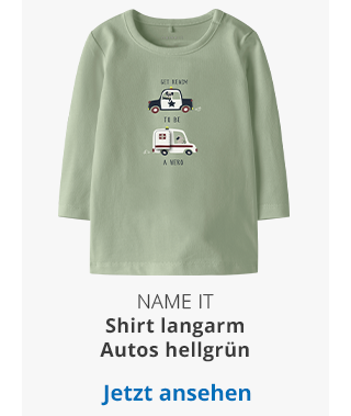 NAME IT - Shirt langarm Autos - hellgrün
