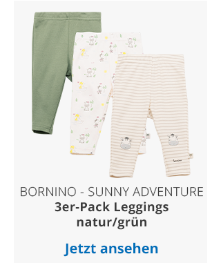 Bornino - Sunny Adventure - 3er-Pack Leggings - natur/grün
