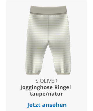 s.Oliver - Jogginghose Ringel taupe/natur