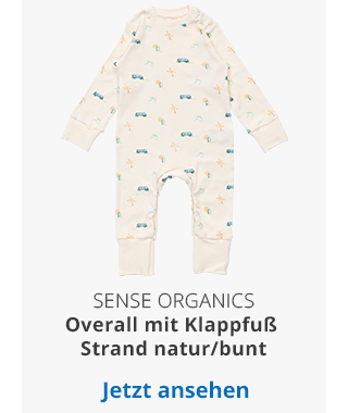 Sense Organics - Overall mit Klappfuß Strand - natur/bunt