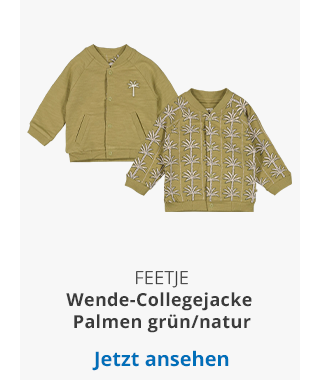 Feetje - Wende-Collegejacke Palmen - grün/natur