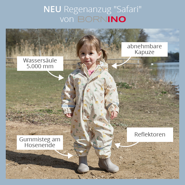  Bornino - Lieblinge Regenhose mit Trägern rosa