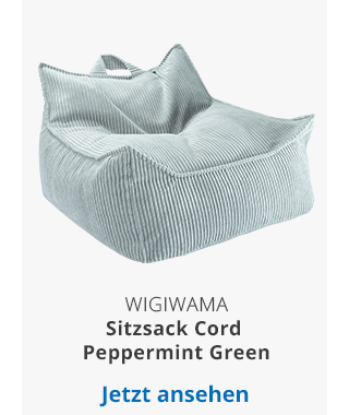 wigiwama - Sitzsack Cord Peppermint Green