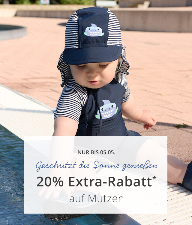 Nur bis 05.05.2026 - Geschützt die Sonne genießen! - 20% EXTRA-RABATT*  auf Mützen