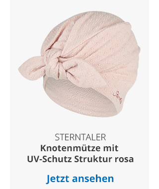 Sterntaler - Knotenmütze mit UV-Schutz Struktur - rosa