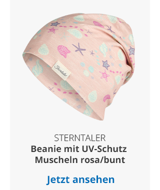 Sterntaler - Beanie mit UV-Schutz Muscheln - rosa/bunt