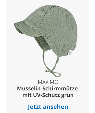 maximo - Musselin-Schirmmütze mit UV-Schutz - grün