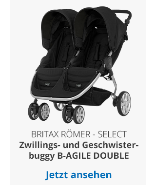 Britax Römer - Select Zwillings- und Geschwisterbuggy B-AGILE DOUBLE Cosmos Black