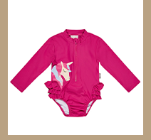  Sterntaler Badeanzug langarm mit UV-Schutz Einhorn rosa