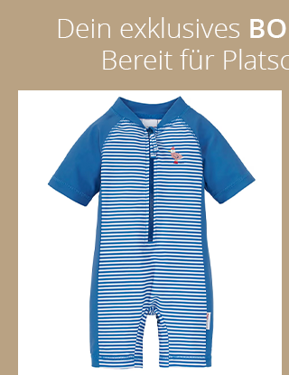 Badeanzug BORNINO blau - Dein exklusives BORNINO Badeoutfit Bereit für Plantsch- & Sandspaß! 