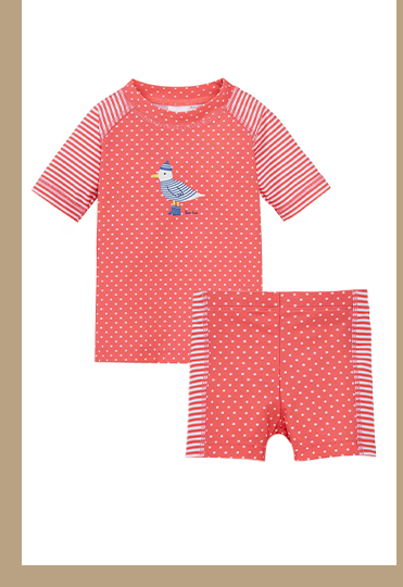 Badeanzug 2-tlg. rot - Dein exklusives BORNINO Badeoutfit Bereit für Plantsch- & Sandspaß! 
