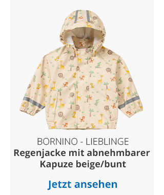 Bornino - Lieblinge  Regenjacke mit abnehmbarer Kapuze beige/bunt
