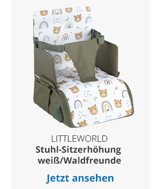 littleworld  Stuhl-Sitzerhöhung weiß / Waldfreunde