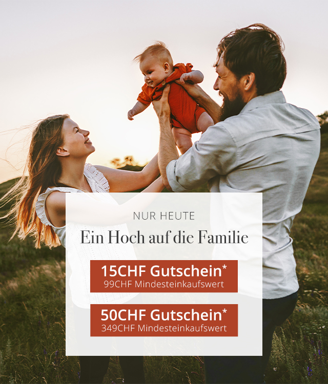 Nur heute - Ein Hoch auf die Familie  - 15€ Gutschein*  99€ Mindesteinkaufswert -  50€ Gutschein*  349€ Mindesteinkaufswert 