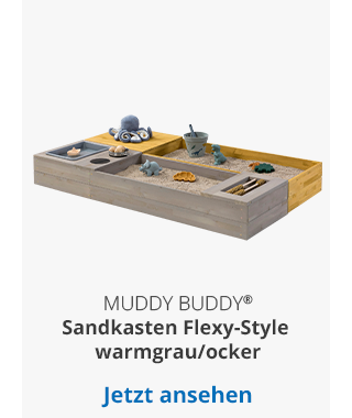MUDDY BUDDY® - Sandkasten Flexy-Style warmgrau/ocker