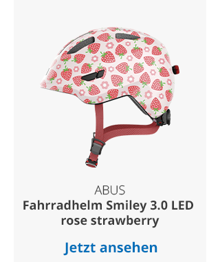 ABUS - Fahrradhelm Smiley 3.0 LED rose strawberry