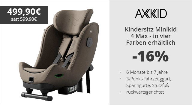 Axkid - Kindersitz Minikid 4 Max - in fünf Farben erhältlich   -16% 