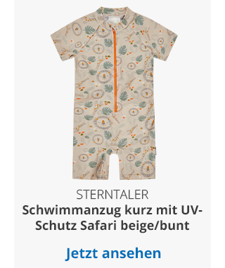  Sterntaler - Safari Schwimmanzug kurz mit UV-Schutz Safari beige/bunt