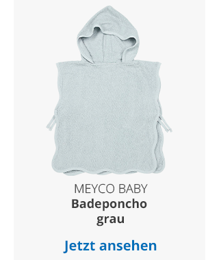 Meyco - Baby Badeponcho grau