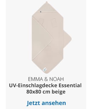 emma & noah - UV-Einschlagdecke Essential 80x80 cm beige