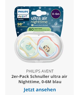 2er-Pack Schnuller ultra air Nighttime, 0-6M blau