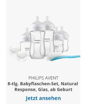 8-tlg. Babyflaschen-Set, Natural Response, Glas, ab Geburt
