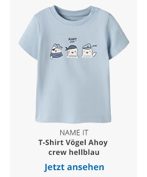 NAME IT T-Shirt Vögel Ahoy crew hellblau