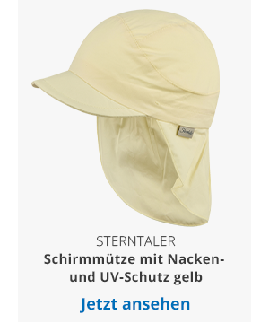 	 Sterntaler Schirmmütze mit Nacken- und UV-Schutz gelb