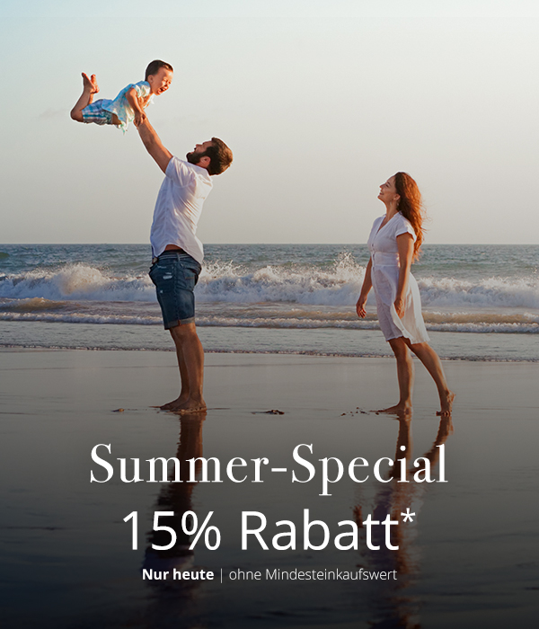 Nur heute - Summer-Special  - 15% Rabatt* ohne Mindesteinkaufswert