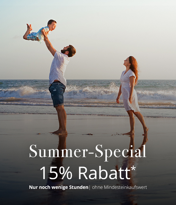 Nur heute - Summer-Special  - 15% Rabatt* ohne Mindesteinkaufswert