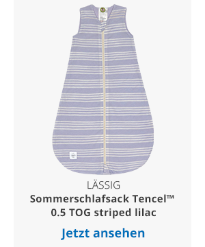 Lässig  Sommerschlafsack Tencel™ 0.5 TOG striped lilac