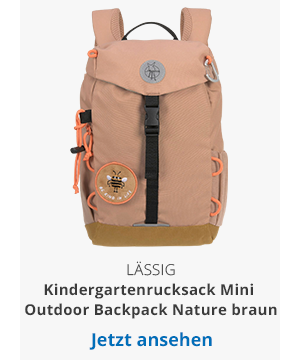 Lässig  Kindergartenrucksack Mini Outdoor Backpack Nature braun
