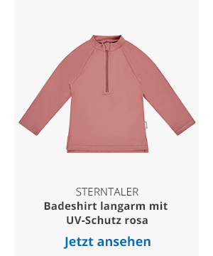 Badeshirt langarm mit UV-Schutz rosa