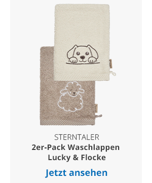 2er-Pack Waschlappen Lucky & Flocke