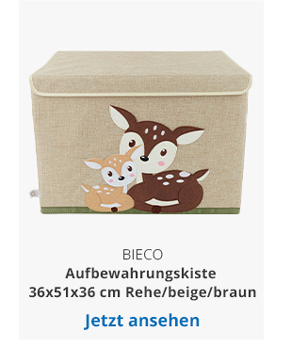 Bieco  - Aufbewahrungskiste 36x51x36 cm Rehe / beige / braun