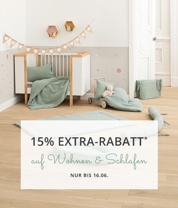 Nur bis 16.06. - 15% EXTRA-Rabatt*  - auf Wohnen & Schlafen