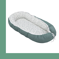Ullenboom Kuschelnest Waffelpiqué 55x95 cm grün / Floral