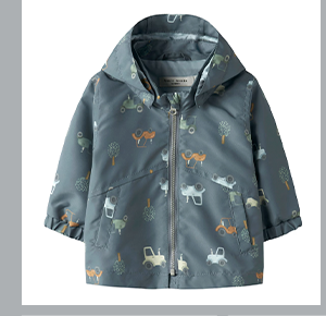NAME IT  Windbreaker mit abnehmbarer Kapuze Traktoren blau/bunt